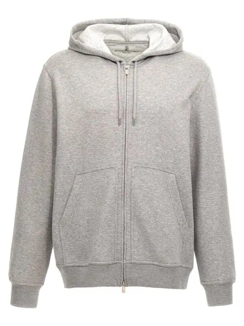 BRUNELLO CUCINELLI Men's Gray Zip Hoodie Jacket
